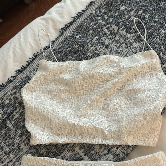 White Sequined Set - Picture 3 of 5